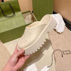 giày sục nhựa crocs đế cao 5cm fullbox Bill túi [Lùi 1 sz]H336