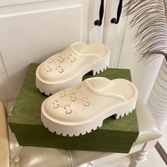 giày sục nhựa crocs đế cao 5cm fullbox Bill túi [Lùi 1 sz]H336