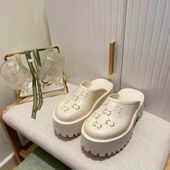 giày sục nhựa crocs đế cao 5cm fullbox Bill túi [Lùi 1 sz]H336