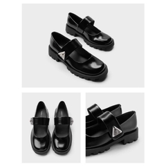 Giày búp bê bệt CK mũi vuông tròn đế răng cưa[Sẵn-lùi 1sz]H289