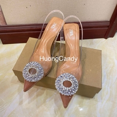 Guốc Trong ZA.RA Quai Hậu Khuy Đá Tròn[Sẵn]H271
