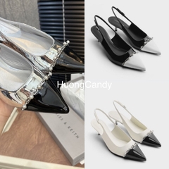 Sandal hở gót Cnk mũi nhọn xích ngọc fullbox( sẵn hàng)H266