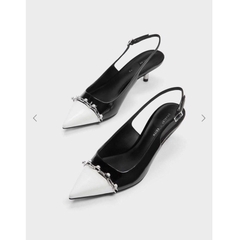 Sandal hở gót Cnk mũi nhọn xích ngọc fullbox( sẵn hàng)H266