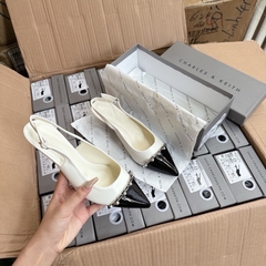Sandal hở gót Cnk mũi nhọn xích ngọc fullbox( sẵn hàng)H266
