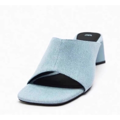 Guốc ZR Denim gót dẹt (sẵn hàng)H259