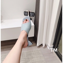 Guốc ZR Denim gót dẹt (sẵn hàng)H259