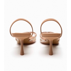 Sandal mica trong phối quai chéo đá trắng FULLBOX[Sẵn-lùi 1sz]H265
