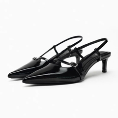 Giày sandal ZR mũi nhọn Dây ngang phối khoáH264