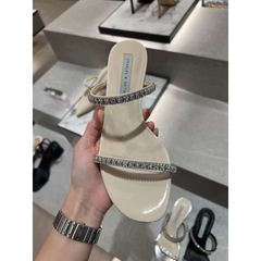 Guốc CK hai quai đá hoaH244