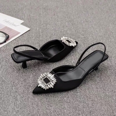 Giày Sandal ZR đen mặt đá pha lê FULLBOXH255