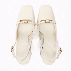 Giày Sandal ZR Phối dây mảnh khoá vuông gót trụ[FULL BOX](chân mảnh lùi sz)(sẵn)H241