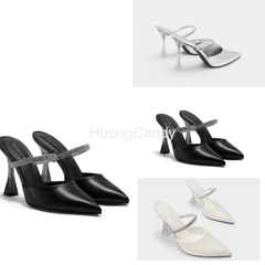 Giày sục Cnk mũi nhọn phối quai đá ngang[FULLBOX](sẵn)H240