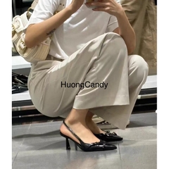 Giày Sandal ZR quai mảnh chéo chữ X hở gót[FULL BOX]H245