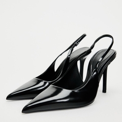 Giày Zr Slingback trơn mũi nhọn ( Hàng sẵn) lùi 1 szH216