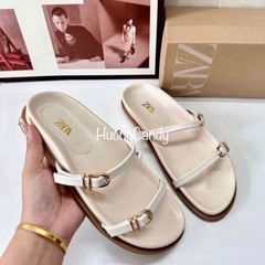 Dép ZR Sandal 2 Quai Mảnh da Trơn (sẵn hàng-chuẩn form)H213