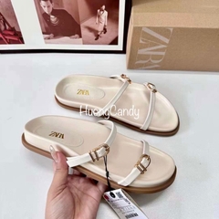 Dép ZR Sandal 2 Quai Mảnh da Trơn (sẵn hàng-chuẩn form)H213