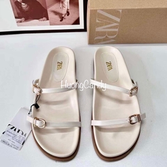 Dép ZR Sandal 2 Quai Mảnh da Trơn (sẵn hàng-chuẩn form)H213