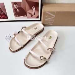 Dép ZR Sandal 2 Quai Mảnh da Trơn (sẵn hàng-chuẩn form)H213