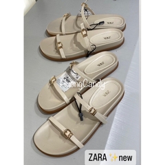 Dép ZR Sandal 2 Quai Mảnh da Trơn (sẵn hàng-chuẩn form)H213