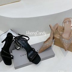 Giày Cao Gót ZR Vải Lưới Đính Đá Cao 8cm FULLBOX(sẵn-nên tăng size)H217