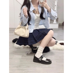 Giày Ck mũi tròn đế răng cưa FULLBOXH208