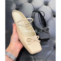 Giày CK mũi vuông đính nơ Fullbox( hàng sẵn-lùi 1sz)H192