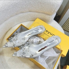 Guốc Sandal Gót vuông 4cmđá gém Chắc fullbox(sẵn hàng)H190