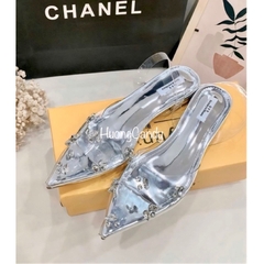 Sandal bệt bạc đá gém quai sau  chắc chắn FULLBOX(hàng sẵn)H185