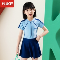 Váy bơi size đại thân kẻ trám cho bé gáiH53
