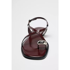 (lùi 1sz-sẵn) Sandal ZR đỏ metal FULLBOXH58