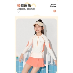 Bộ Bơi Áo Váy YLike pha cam(sẵn)H15