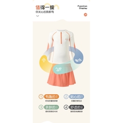 Bộ Bơi Áo Váy YLike pha cam(sẵn)H15