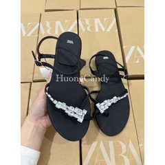 (Lùi 1sz-SẴN) Sandal ZR dây đá trắng chéo FULLBOXH68