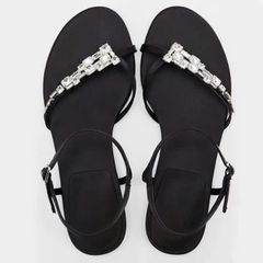 (Lùi 1sz-SẴN) Sandal ZR dây đá trắng chéo FULLBOXH68