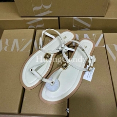 (chân mảnh lùi 2sz)Sandal ZR xỏ ngón khuy vàng Fullbox(sẵn)H69