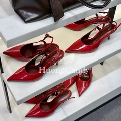 (Sẵn-Chuẩn sz) Giày ZR 25 Slingback đỏ  FULLBOX H408
