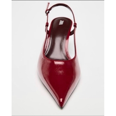 (Sẵn-Chuẩn sz) Giày ZR 25 Slingback đỏ  FULLBOX H408