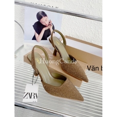 (lùi 1sz-sẵn) Giày Z hạt nhỏ bling bling FULLBOX H08