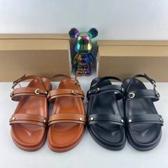 Sandal Z new 2 quai ngang đen nâu FULLBOXH39