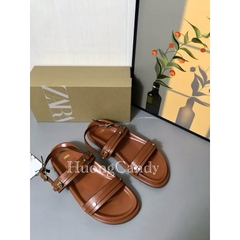 Sandal Z new 2 quai ngang đen nâu FULLBOXH39