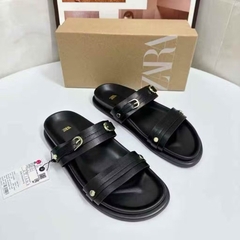 (lùi 2sz-sẵn)Dép bệt nữ Z quai ngang phối khuy H07