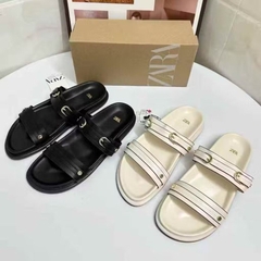 (lùi 2sz-sẵn)Dép bệt nữ Z quai ngang phối khuy H07
