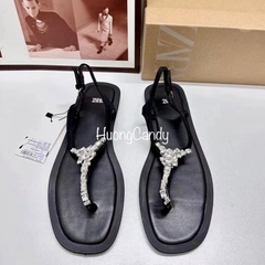 Dép ZR bệt xỏ ngón Hạt đá Fullbox(lùi 2sz-hàng sẵn)H184