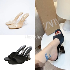 Guốc ZR gót loe 9cm FULLBOX( hàng sẵn)H155