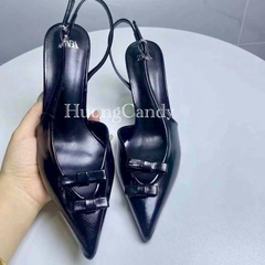 Giày ZR đỏ mũi nhọn hai nơ Fullbox( hàng sẵn)H174