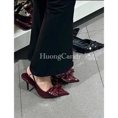 Giày ZR nơ đỏ quai vòng FULLBOX(hàng sẵn)H154