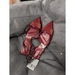 Giày bệt ZR đỏ mận thang ( form to lùi 1 sz) Hàng SẵnH143