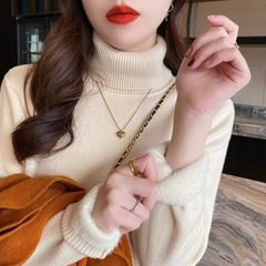 Áo len cổ cao lót lông siêu ấm Hàng QCCC [Có Sẵn]H111