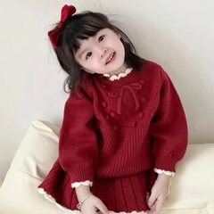 Set len đỏ bé gái QCCC dày dặnH109