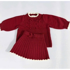 Set len đỏ bé gái QCCC dày dặnH109